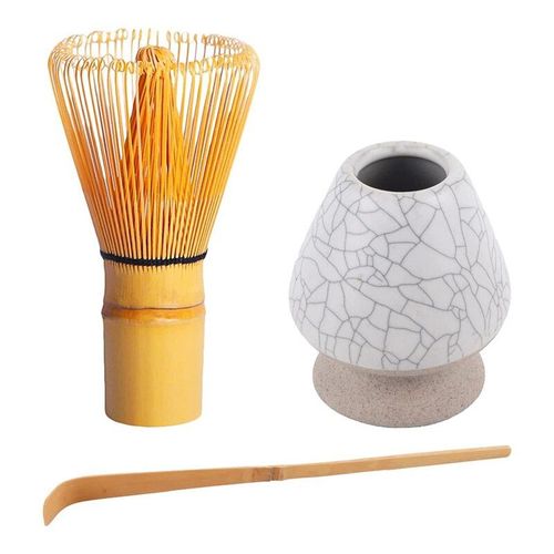 3 Pices-Fouet En Bambou Fait  La Main Et Fouet Traditionnel  Cuillre  Th-Le Kit Parfait Pour Faire Du Matcha Japonais
