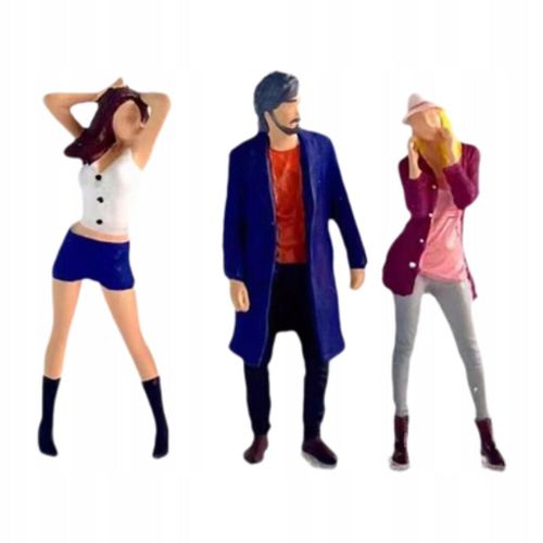 3 Pices Les Gens Dans Les Trains  L'chelle 1/64 Architecture Personnes Blanc Bleu Violet