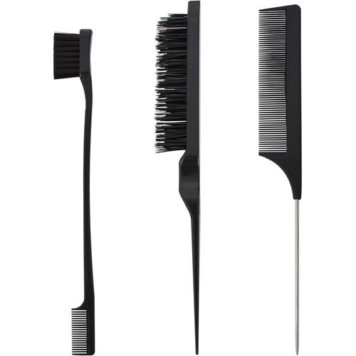 3 Pices Set De Brosse  Taquiner, Peigne  Queue De Rat, Peigne  Double Tranchant, Tranchant Peigne Coiffeur, Pour Femmes Hommes Enfants Salon De Coiffure  Domicile Coiffer Cheveux