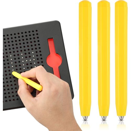 3 Pices Stylet de Remplacement Stylo  Dessin Magntique Stylos de Remplacement Magntiques pour Planche  Dessin Magntique Magnapad A  Z et Chiffres 0  9, Jaune.[V86]