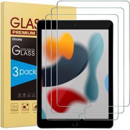 3 Pièces Verre Trempé Compatible avec iPad 9/8/7 (10,2 Pouces, 9ème / 8ème  / 7ème Génération, Modèle 2021/2020/2019) Film de Protection Écran pour iPad  10.2, Vitre Protecteur