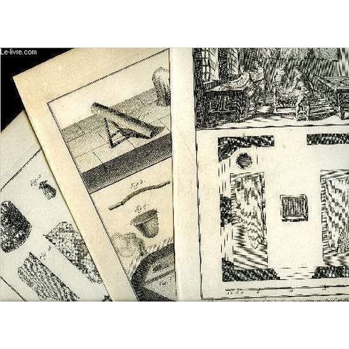 3 Planches En Noir Et Blanc Extraites De L'encyclopedie De Diderot Et D'alembert Sur Le Theme Hongroyeur.   de diderot et d'alembert