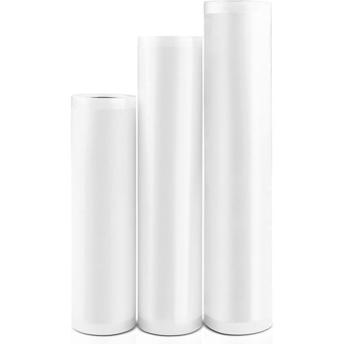 3 Rouleaux Sac Sous Vide Alimentaire, 20/25/28 X 500 Cm Rouleau Film Congelation, Convient  Tous Machine Sous Vide, Sans Bpa, Rutilisables Pour Sacs Mise Vide Cuisson Sachet Conservation