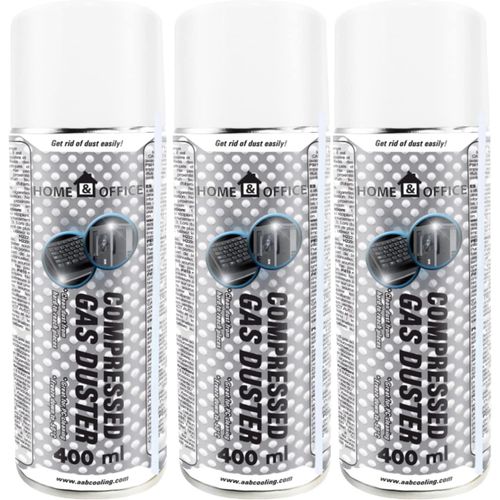 3 x 400ml Home&Office Compressed Gas Duster K1, Bombe d'Air Sec, Nettoyage de l'quipement de bureau, Dpoussirants puissants, Computer Cleaner, Nettoyage des Ordinateurs.[V233]