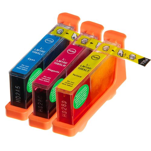 3 X Cartouche D'encre Avec Puce Compatible Lexmark 100, 100xl Pour Imprimantes  Genesis S815, Impact S305, Interact S602, Interact S605, Interpret S402, Interpret S405, Intuition S505, Pinnacle Pro