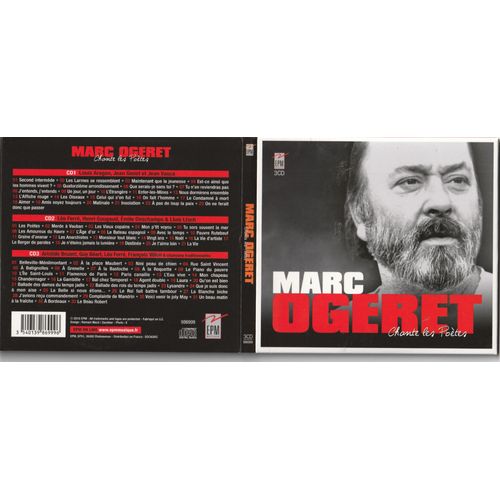 3 X Cd Epm Marc Ogeret Chante Les Potes Aragon , Jean Genet , Leo Ferre , Guy Beart , Aristide Bruant , Francois Villon , Jean Vasca , Henri Gougaud , Emile Deschamps , Lluis Liach - 