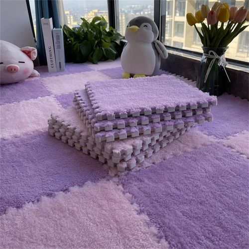 30*30 Cm Bb Tapis De Jeu Exercice Enfants Tapis Bebe Matelas Mousse Puzzle Sol Bb Couverture Tapis De Jeu Pour Enfants Bb Jouets Cadeau-1cm-20pcs-Rose-Pourpre - G-H