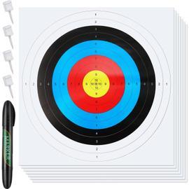 Papier cible de tir à l'arc, demi-anneau, point de champ, 16x58cm, triple  cible, arc et flèche, accessoires d'entraînement au tir, 10 pièces, 15  pièces, 20 pièces