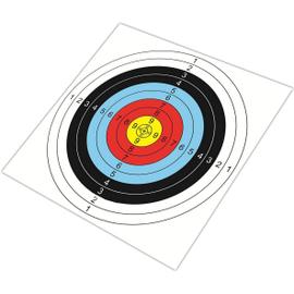 30 pièces tir à l'arc zone cible tir à l'arc-tir-papier-cible carré-tir à l' arc-exercice papier-accessoires de tir à l'arc (40 X 40 cm)