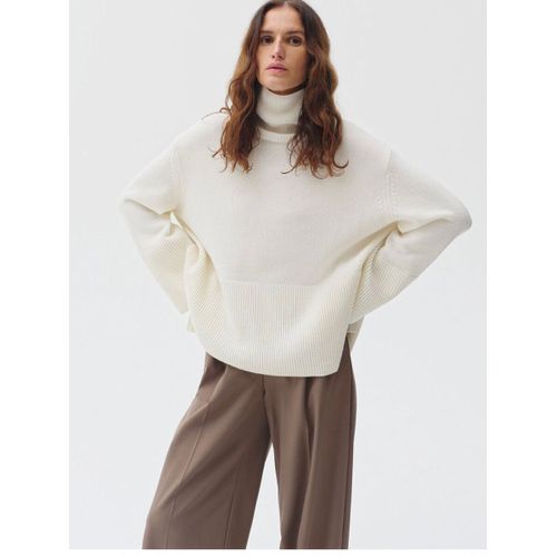 Hirsionsan-Pull Chic À Col Roulé Pour Femme,Doux Et Chaud,Basique,Fendu,Décontracté,Collection Automne Hiver 2024