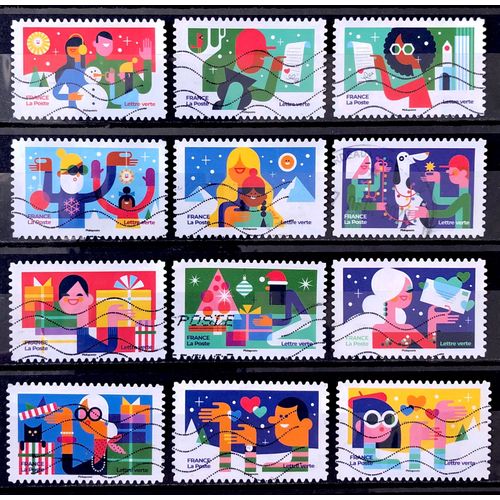 Série Noel 2023 - Jolis N° 2344 2345 23462347 2348 2349 2350 2351 2352 2353 2354 2355 Obl - France Année 2023 - Brn83 - N28298