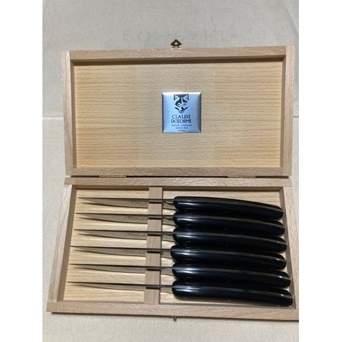 6 Couteaux À Viande Le Thiers De Claude Dozorme, Dans Leur Coffret En Bois