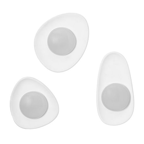 Lot De 3 Appliques Murales Led En Plâtre Giver Blanc