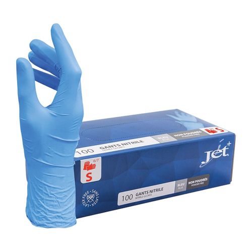 Boite De 100 Gants En Nitrile T.S 6/7 Cristal Hygiene Usage Unique En374 - Fgnitri6