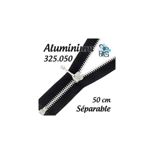 Fermeture À Glissière : Séparable : N° 5 : 50 Cm : Aluminium