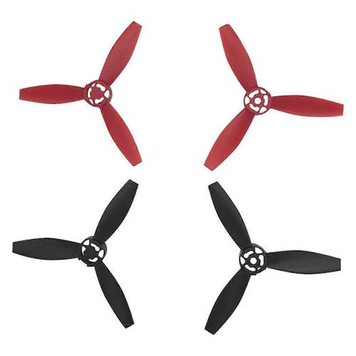 4pcs Convient Pour Parrot Bebop 2 Pales D¿Hélice Drone Accessoires De Drone Noir + Rouge-Générique