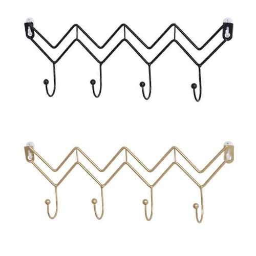 Nordic Ins Home Décoration Iron Art Wave Wall Hanging Hook Key Wall Storage Hanger Chambre Living R