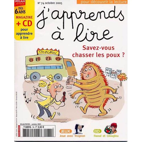 J'apprends À Lire  N° 74 : Savez-Vous Chasser Les Poux ?