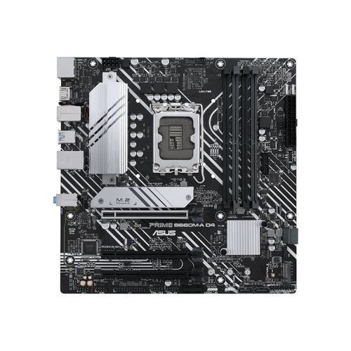 ASUS PRIME B660M-A D4-CSM - Carte-mère - micro ATX - Socket LGA1700 - B660 Chipset - USB 3.2 Gen 1, USB-C 3.2 Gen 1, USB 3.2 Gen 2 - Gigabit LAN - carte graphique embarquée (unité centrale...