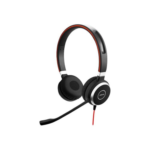 Jabra Evolve 40 UC stereo - Micro-casque - sur-oreille - filaire - USB, jack 3,5mm - isolation acoustique