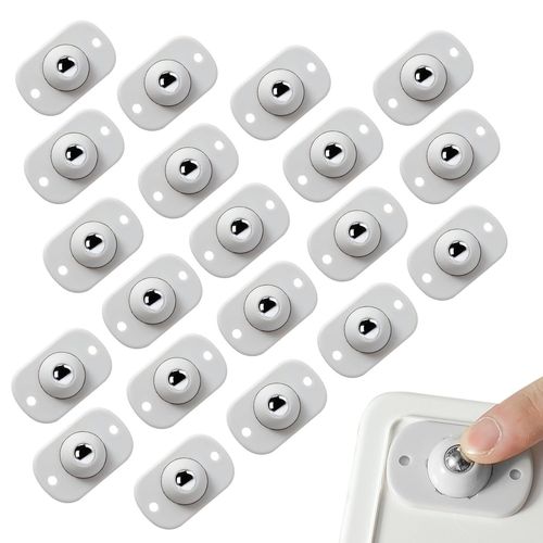 20 Pièces Roulettes Pivotantes,Petite Roulettes pour Meuble,Roulette Pivotante Auto-Adhésives à 360 Degrés, Roue Universelle,Mini Roulette pour Poubelles Petits Meubles(Blanc)