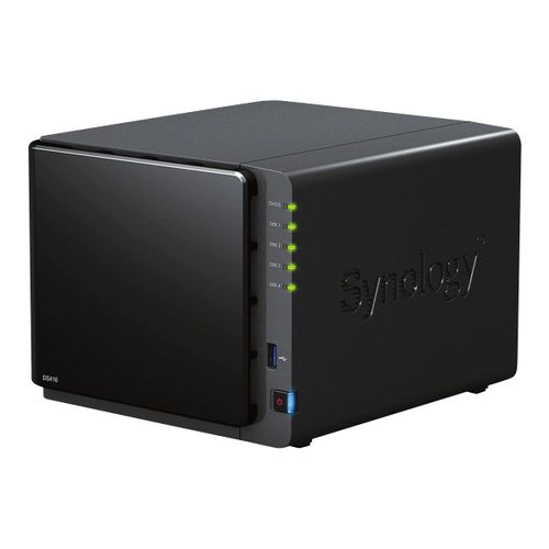 Synology Disk Station DS416 - Serveur NAS - 4 Baies - SATA 6Gb/s - RAID 0, 1, 5, 6, 10, JBOD - RAM 1 Go - Gigabit Ethernet - iSCSI support - Conformité TAA