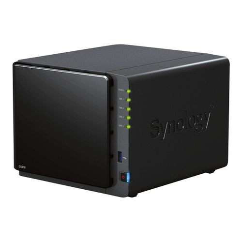Synology Disk Station DS416 - Serveur NAS - 4 Baies - SATA 6Gb/s - RAID 0, 1, 5, 6, 10, JBOD - RAM 1 Go - Gigabit Ethernet - iSCSI support - Conformité TAA