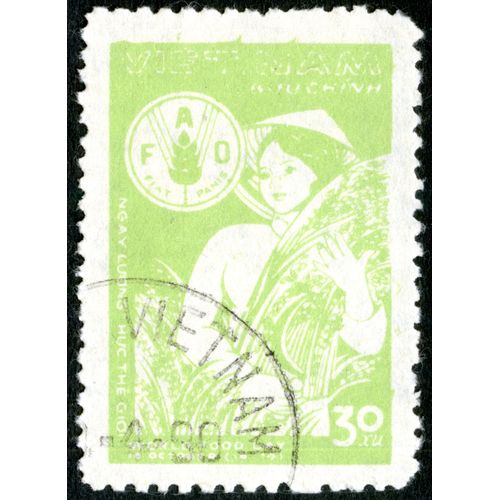 Timbre Oblitéré Viet Nam 30 Xu, Ngay Luong Huc The Gioi