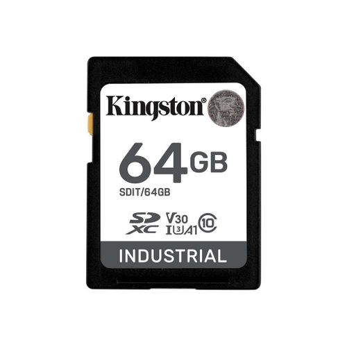 Kingston Industrial - Carte mémoire flash - 64 Go - A1 / Video Class V30 / UHS-I U3 / Class10 - microSDXC UHS-I