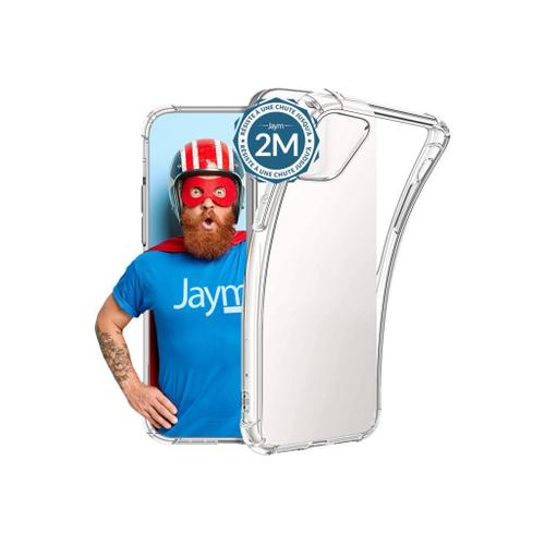 Jaym Easy Impact - Coque De Protection Pour Téléphone Portable - Test De Chute De 2 M - Polyuréthanne Thermoplastique (Tpu) - Transparent - Pour Apple Iphone 12, 12 Pro
