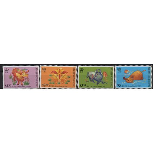 Hong Kong Timbres Année Du Boeuf 1997