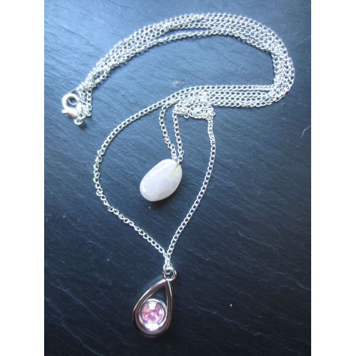 Collier Multi Rangs Avec Quartz Rose