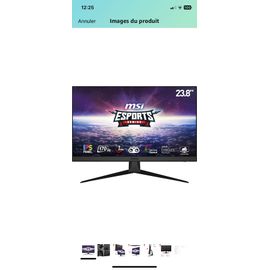 MSI G2412 Écran PC Gaming 23.8" FHD - Dalle IPS, 1920x1080, 170Hz / 1ms, 16:9, FreeSync Premium - DisplayPort 1.2a, HDMI 1.4b