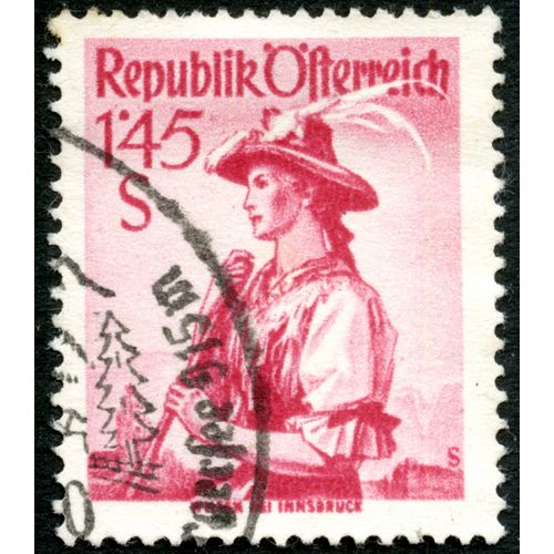 Timbre Oblitéré Republik Osterreich, 1.45s, Wilten Sei Innsbruck