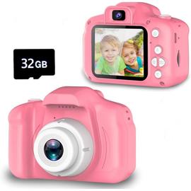 Caméra pour enfants, caméra selfie numérique pour enfants avec caméscope  vidéo 12mp jouets pour tout-petits, cadeaux d'anniversaire pour 3 garçons  et filles de 10 ans avec 32gb Sd C