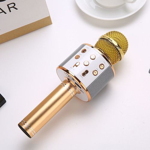 Microphone Bluetooth sans fil avec lumières LED pour enfants,chant 5 en 1,micro portable,haut-parleur,cadeaux pour [E561223574]
