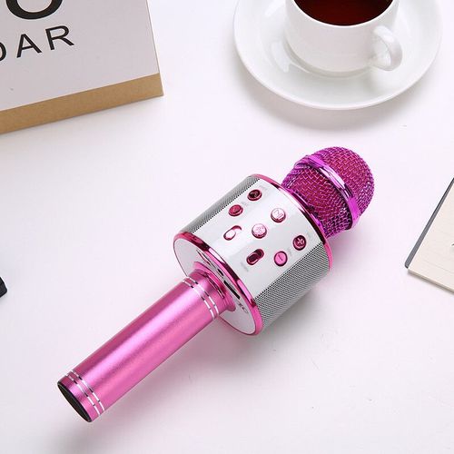 Microphone Bluetooth sans fil avec lumières LED pour enfants,chant 5 en 1,micro portable,haut-parleur,cadeaux pour [D838931220]