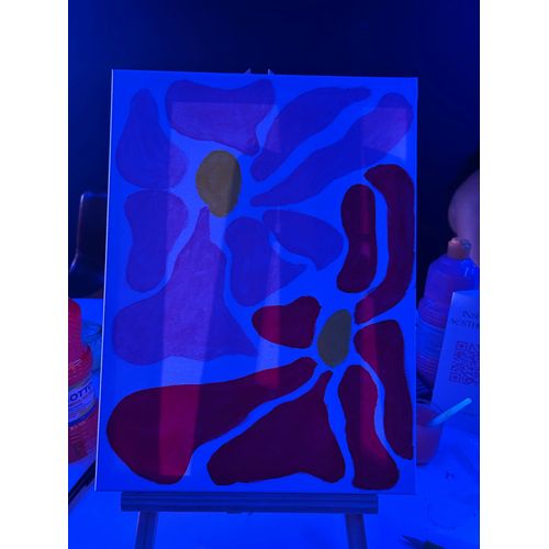 Tableau fleur abstrait 