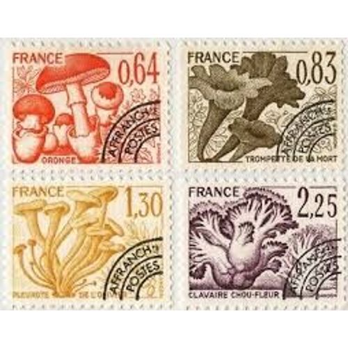 Champignons Série Complète Préoblitérés N° 158 159 160 161 Yvert Et Tellier Luxe