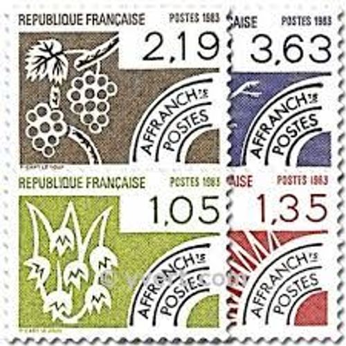 Les Quatre Saisons Série Complète Préoblitérés N° 178 179 180 189 Yvert Et Tellier Luxe