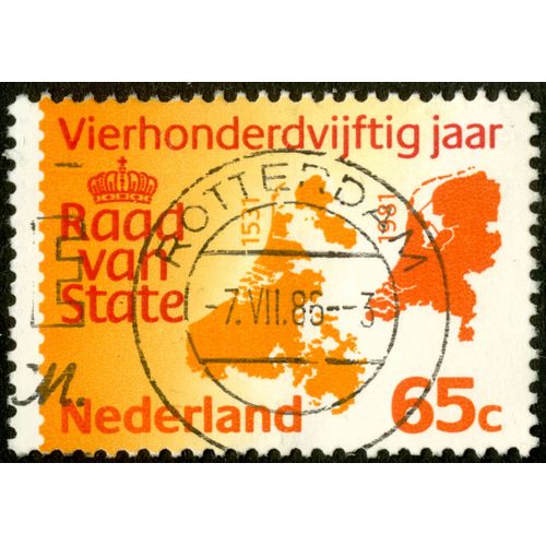Timbre Oblitéré Nederland, Vierhonderdvijftig Jaar, 1981, Raad Van State, 65 C