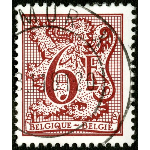 Timbre Oblitéré Belqique - België, 6 F