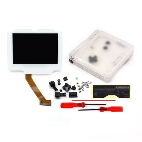 Kit De Pour Écran Lcd Regional V5 Ips Gba Sp,Rétro-4.2,Pour Game Boy Advance Sp No Need,Coque En T Toxique - Type Clear White #B