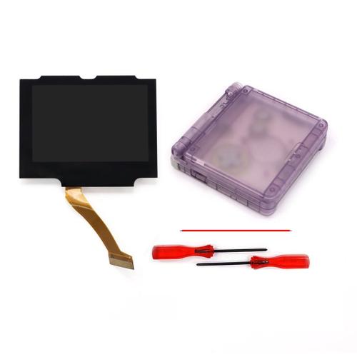 Kit De Pour Écran Lcd Regional V5 Ips Gba Sp,Rétro-4.2,Pour Game Boy Advance Sp No Need,Coque En T Toxique - Type Clear Purple