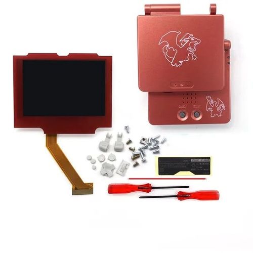 Kit De Pour Écran Lcd Regional V5 Ips Gba Sp,Rétro-4.2,Pour Game Boy Advance Sp No Need,Coque En T Toxique - Type Red Pattern