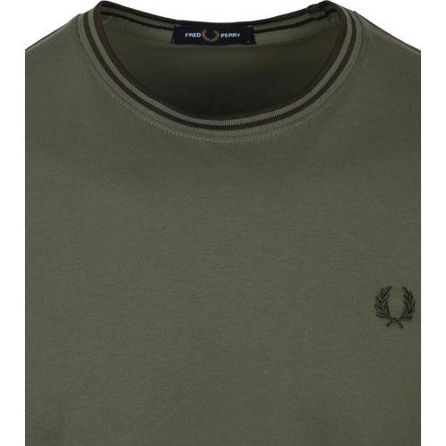 Fred Perry T-Shirt Olive W49 Vert Vert Foncé Taille Xxl