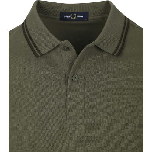 Polo Fred Perry M3600 Olive W49 Vert Foncé Vert Taille L