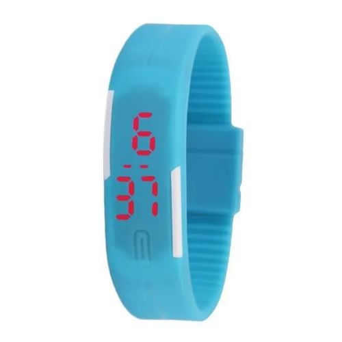 Montre - Ohp - Led Sport - Bleu Clair - Tanche 10 Atm - Digital - Mixte