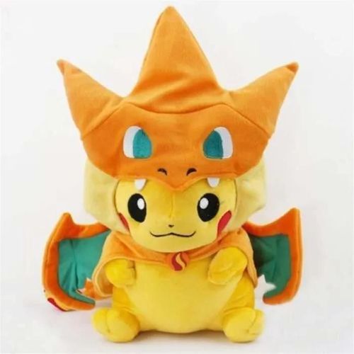 Peluche Pikachu avec chapeau Charizard - GETEK - 25cm - Jaune - Bébé