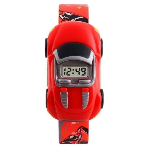 Montre Enfant Quartz - Ohp - Forme De Voiture - Pvc - Rouge